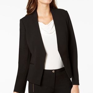 calvin klein asymmetrical open-front blazer suit jacket blank size 6